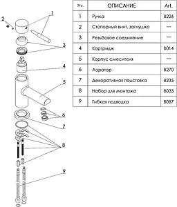 Смеситель для раковины Wasserkraft Wern хром матовый 4203 Смеситель для раковины Wasserkraft Wern хром матовый 4203, 3
