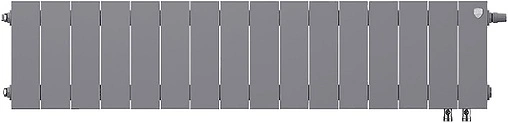Радиатор биметаллический 16 секций нижнее правое подключение Royal Thermo PianoForte VD 200 Silver Satin RTPSSVDR20016