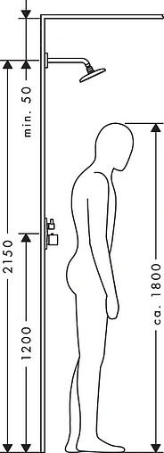 Лейка верхнего душа с потолочным креплением Hansgrohe PuraVida 400 1jet хром 27390000