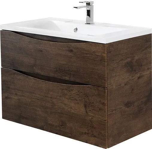 Тумба-умывальник подвесная BelBagno MARINO 90 Rovere Moro MARINO-900-2C-SO-RW-P+