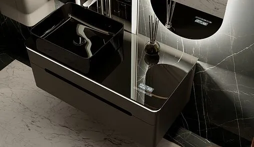 Тумба-умывальник подвесная Jorno Shine 100 антрацит Shi.01.100-M/P/A+ Тумба-умывальник подвесная Jorno Shine 100 антрацит Shi.01.100-M/P/A+