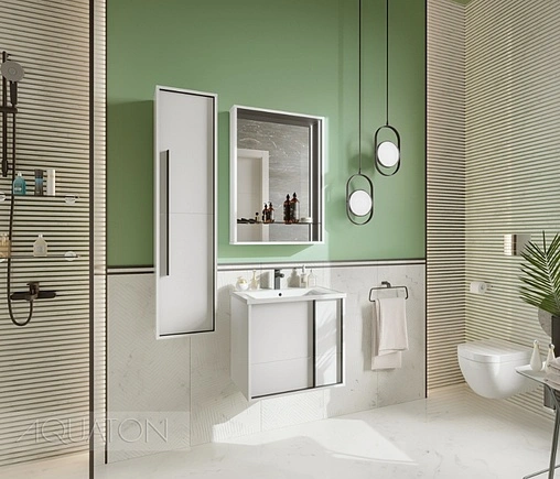 Зеркало с подсветкой Aquaton Ривьера 60 белый матовый 1A238902RVX20