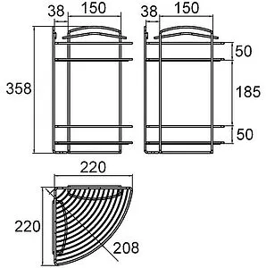 Полка Milardo Shelf хром 209WC20M44, 2
