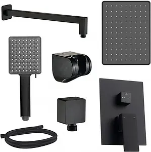 Душевая система со смесителем для душа Swedbe Platta чёрный матовый 5555B, 1