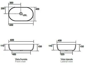 Раковина Kerasan Nolita 60 Nocciola matt 534381 Раковина Kerasan Nolita 60 Nocciola matt 534381, 2
