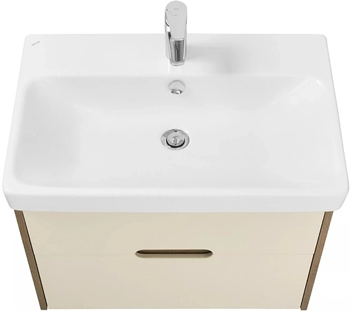 Тумба под умывальник подвесная Aquaton Оливия 70 бежевый/дуб веллингтон 1A254301OLVG0 Тумба под умывальник подвесная Aquaton Оливия 70 бежевый/дуб веллингтон 1A254301OLVG0