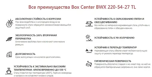 Мойка кухонная Franke Box Center BWX 220-54-27 TL R нержавеющая сталь 127.0538.259