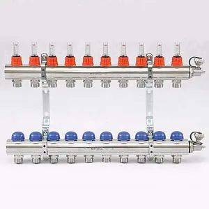 Группа коллекторная с расходомерами 10 отводов 1&quot;в/в x ¾&quot;ек Uni-fitt 440E4310, 1