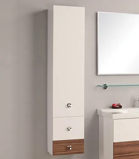 Шкаф-пенал подвесной Aquaton Стамбул 35 белый/эбони тёмный 1A127703ST560