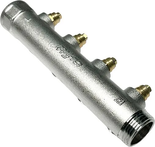 Коллектор регулирующий проходной 4 отвода 1&quot;в/н x ¾&quot;ек Uni-fitt 414C4340