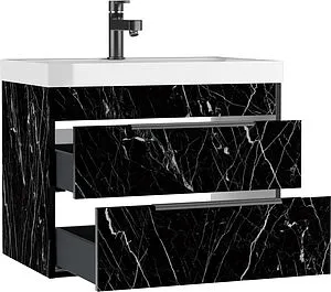 Тумба под умывальник подвесная Домино Bazis 70 чёрный DF2503T, 3