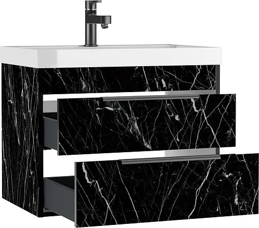 Тумба под умывальник подвесной Домино Bazis 70 чёрный DF2503T