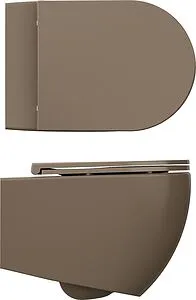 Унитаз подвесной безободковый ISVEA Infinity Vortex коричневый 10NF02003-2H Унитаз подвесной безободковый ISVEA Infinity Vortex коричневый 10NF02003-2H, 3