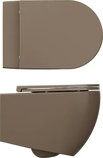 Унитаз подвесной безободковый ISVEA Infinity Vortex коричневый 10NF02003-2H