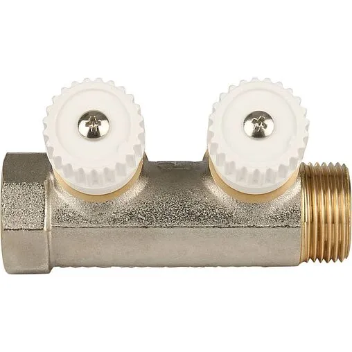 Коллектор регулирующий проходной 2 отвода ¾"в/н x ¾"ек Stout SMB 6851 343402 Коллектор регулирующий проходной 2 отвода ¾"в/н x ¾"ек Stout SMB 6851 343402