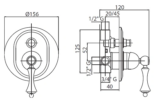 Смеситель для ванны скрытого монтажа Cezares Margot хром/белый MARGOT-VDIM-01-Bi Смеситель для ванны скрытого монтажа Cezares Margot хром/белый MARGOT-VDIM-01-Bi