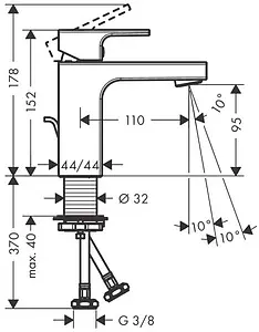 Смеситель для раковины Hansgrohe Vernis Shape 100 хром 71561000 Смеситель для раковины Hansgrohe Vernis Shape 100 хром 71561000, 2