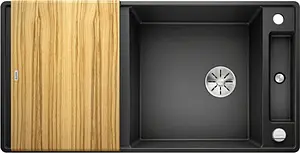Мойка кухонная Blanco Axia III 6 S-F 100 (доска ясень) антрацит 523520 Мойка кухонная Blanco Axia III 6 S-F 100 (доска ясень) антрацит 523520, 1
