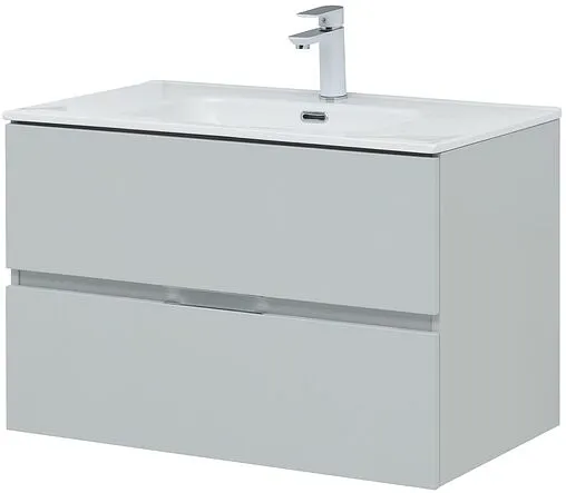 Тумба под умывальник подвесная Aquanet Алвита New 80 серый 00277516