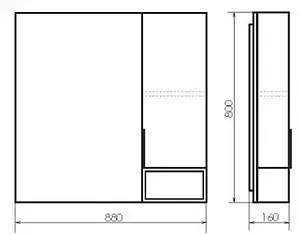 Шкаф-зеркало Comforty Франкфурт 90 дуб шоколадно-коричневый 00004150529CF, 2