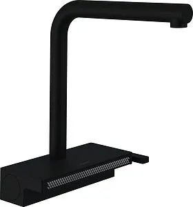 Смеситель для кухни с выдвижным изливом Hansgrohe Aquno Select M81 250 2jet чёрный матовый 73833670 Смеситель для кухни с выдвижным изливом Hansgrohe Aquno Select M81 250 2jet чёрный матовый 73833670, 1