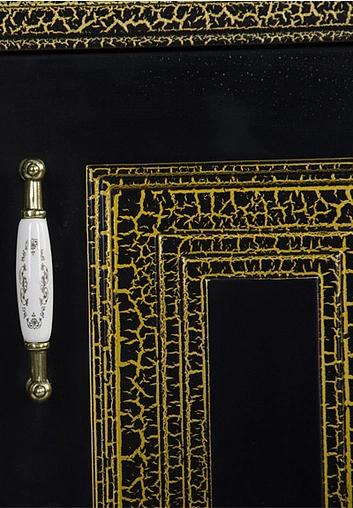 Шкаф-пенал напольный Aquanet Валенса чёрный/золото 180044 Шкаф-пенал напольный Aquanet Валенса чёрный/золото 180044