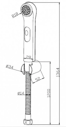 Гигиенический душ с держателем Bravat хром D9122CP-RUS
