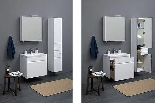 Шкаф-зеркало Aquanet Палермо 70 R белый 00203942