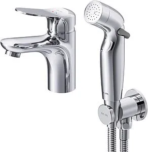 Смеситель для раковины с гигиеническим душем Am.Pm Sunny хром F85C03000 Смеситель для раковины с гигиеническим душем Am.Pm Sunny хром F85C03000, 1