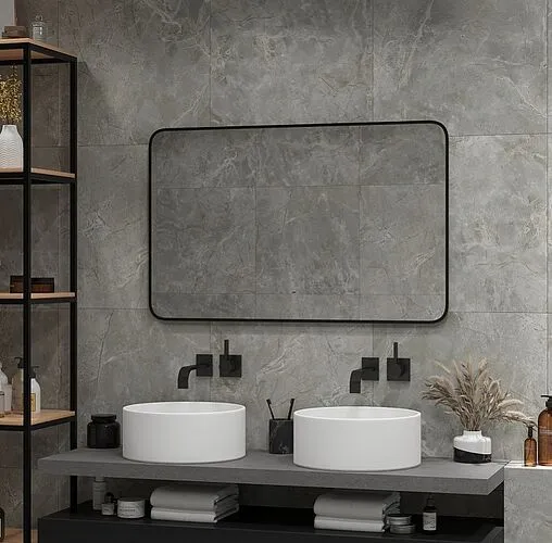 Зеркало с подсветкой Continent Torry Led 100x70 с фоновой подсветкой, бесконтактным сенсором белый ЗЛП1528