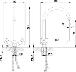 Смеситель для кухни Lemark Practica хром LM7504C Смеситель для кухни Lemark Practica хром LM7504C, 2