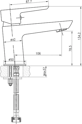 Смеситель для раковины BelBagno Rowena хром ROW-LVM-CRM