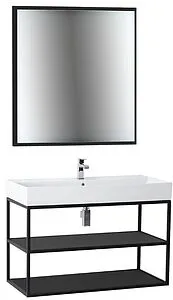 Консоль с умывальником подвесная Cezares Cadro 100 чёрный CADRO-100/46/58-2C-SO-MET-ST+CADRO-100-MENS-NERO+CADRO-100-MENS-NERO Консоль с умывальником подвесная Cezares Cadro 100 чёрный CADRO-100/46/58-2C-SO-MET-ST+CADRO-100-MENS-NERO+CADRO-100-MENS-NERO, 5