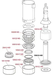 Механизм сливной для высоко расположенного бачка AlcaPlast A03 Механизм сливной для высоко расположенного бачка AlcaPlast A03, 3