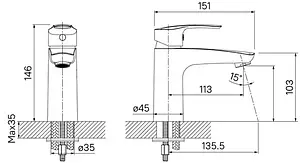 Смеситель для раковины IDDIS Ray хром RAYSB00i01 Смеситель для раковины IDDIS Ray хром RAYSB00i01, 2