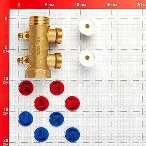 Коллектор регулирующий проходной 2 отвода ¾&quot;в/н x ¾&quot;ек TECE 8730010, 5