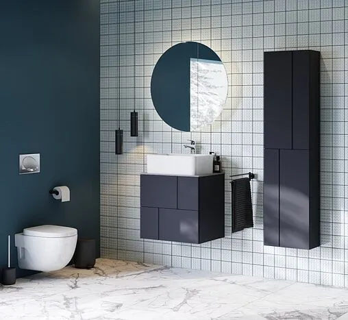 Тумба-умывальник подвесная Roca Luna 60 синий ZRU9307766+ZRU9307770+32700B000