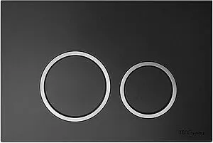 Клавиша смыва для унитаза TECEspring R 9940102 кнопка/черный матовый, кольца/хром глянцевый, 1