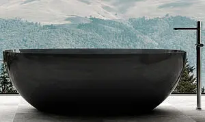 Ванна отдельностоящая прозрачная Abber Kristall 165x78 AT9701Onyx, 1