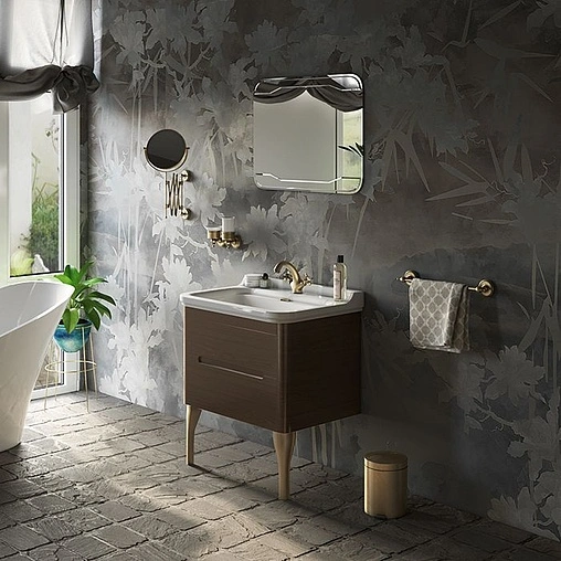 Раковина Kerasan Waldorf 80 белый 4141K1bi/cr*3 Раковина Kerasan Waldorf 80 белый 4141K1bi/cr*3