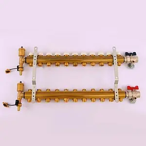 Группа коллекторная без расходомеров 11 отводов 1&quot;в/в x ¾&quot;ек Tiemme 3870067, 5