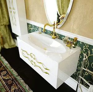 Тумба-умывальник подвесная Clarberg Due Amanti Т12/W 120 белый DUE0112W+DUER8GL+El.12.04.D Тумба-умывальник подвесная Clarberg Due Amanti Т12/W 120 белый DUE0112W+DUER8GL+El.12.04.D, 3