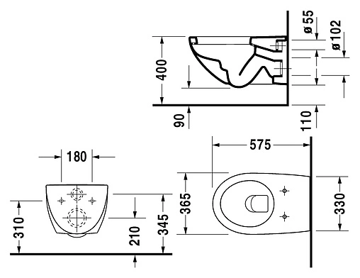 Унитаз подвесной Duravit Architec белый 2546090064