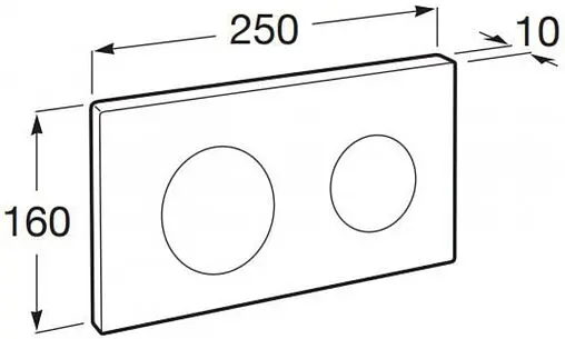 Клавиша смыва для унитаза Roca PL-10 890089207 белый матовый