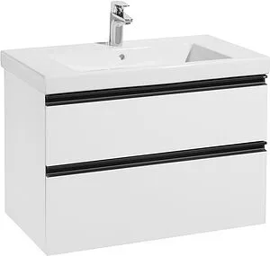 Тумба-умывальник подвесная Roca Domi 80 белый/чёрный матовый A857459806+ Тумба-умывальник подвесная Roca Domi 80 белый/чёрный матовый A857459806+, 1