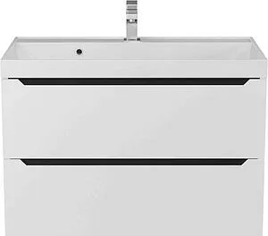 Тумба под умывальник подвесная Uperwood UPD Tanos 80 белый с графитовыми вставками 2930205142 Тумба под умывальник подвесная Uperwood UPD Tanos 80 белый с графитовыми вставками 2930205142, 1