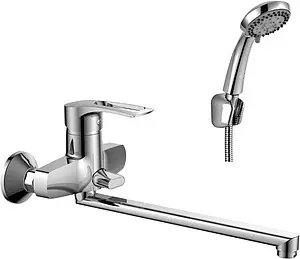 Смеситель для ванны с длинным изливом Rossinka хром T40-32 Смеситель для ванны с длинным изливом Rossinka хром T40-32, 1