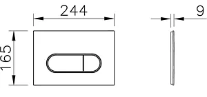 Клавиша смыва для унитаза VitrA Root Round 740-2211 черный матовый, 2