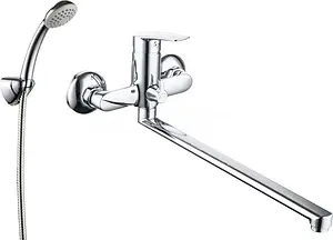 Смеситель для ванны с длинным изливом Milardo Horizont хром HORSB02M10 Смеситель для ванны с длинным изливом Milardo Horizont хром HORSB02M10, 1