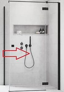 Душевая дверь 1000мм прозрачное стекло Radaway Essenza New Black KDJ 100 R 385040-54-01R, 1